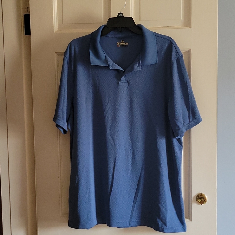 Outdoor Life Blue Polo, 2XL